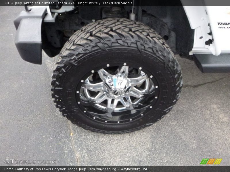 Bright White / Black/Dark Saddle 2014 Jeep Wrangler Unlimited Sahara 4x4