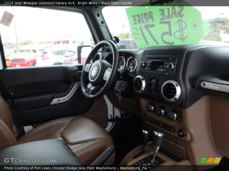 Bright White / Black/Dark Saddle 2014 Jeep Wrangler Unlimited Sahara 4x4