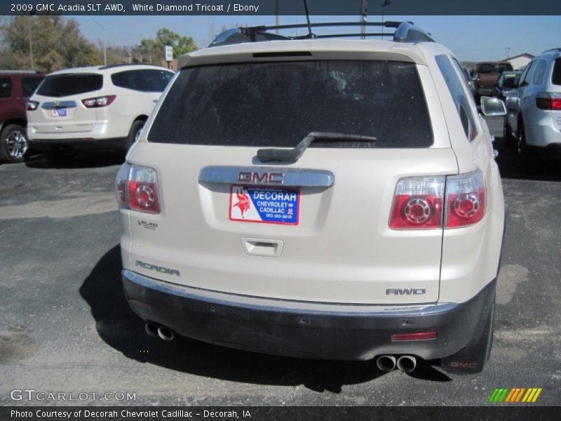 White Diamond Tricoat / Ebony 2009 GMC Acadia SLT AWD
