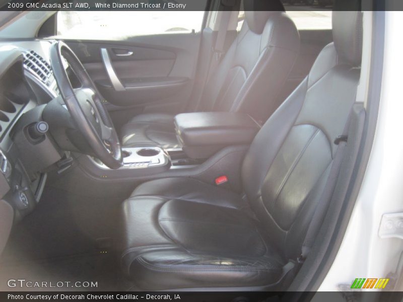 White Diamond Tricoat / Ebony 2009 GMC Acadia SLT AWD