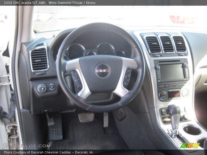 White Diamond Tricoat / Ebony 2009 GMC Acadia SLT AWD