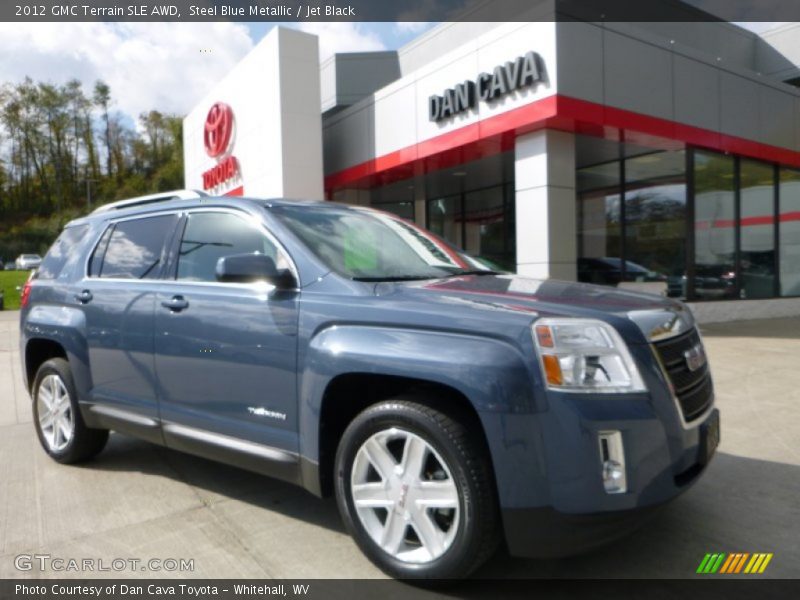 Steel Blue Metallic / Jet Black 2012 GMC Terrain SLE AWD
