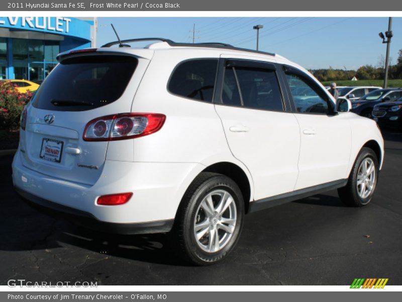 Frost White Pearl / Cocoa Black 2011 Hyundai Santa Fe SE