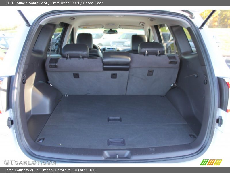 Frost White Pearl / Cocoa Black 2011 Hyundai Santa Fe SE