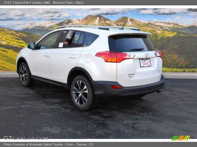 Blizzard Pearl / Black 2015 Toyota RAV4 Limited AWD