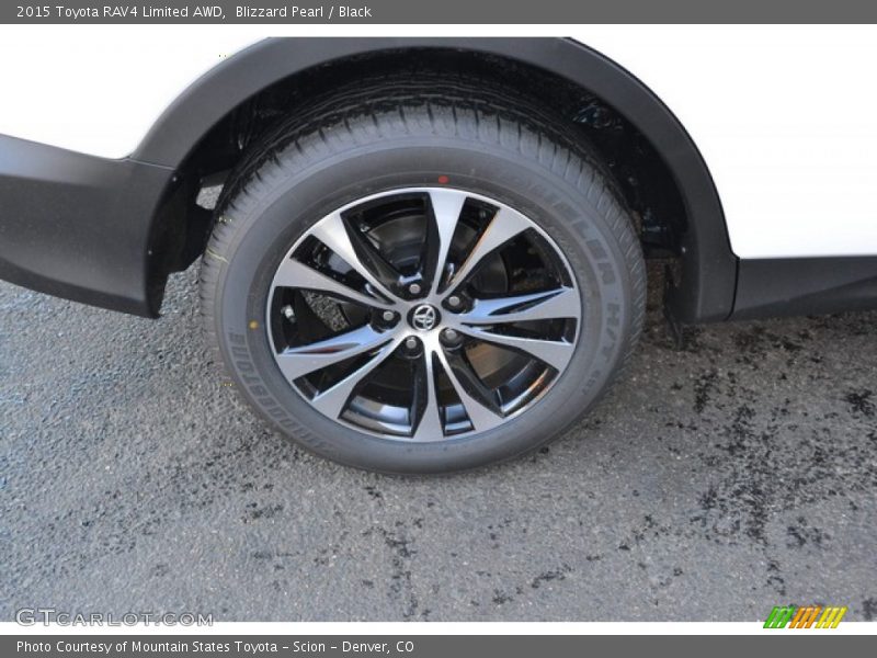 Blizzard Pearl / Black 2015 Toyota RAV4 Limited AWD