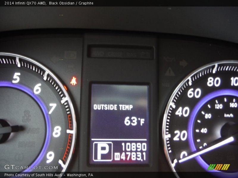Black Obsidian / Graphite 2014 Infiniti QX70 AWD
