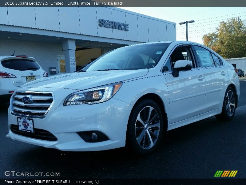 Crystal White Pearl / Slate Black 2016 Subaru Legacy 2.5i Limited