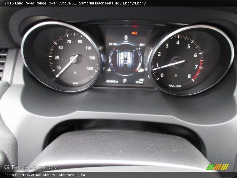 Santorini Black Metalllic / Ebony/Ebony 2016 Land Rover Range Rover Evoque SE