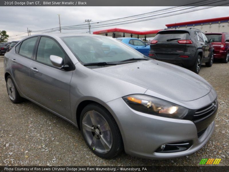 Billet Silver Metallic / Black 2016 Dodge Dart GT