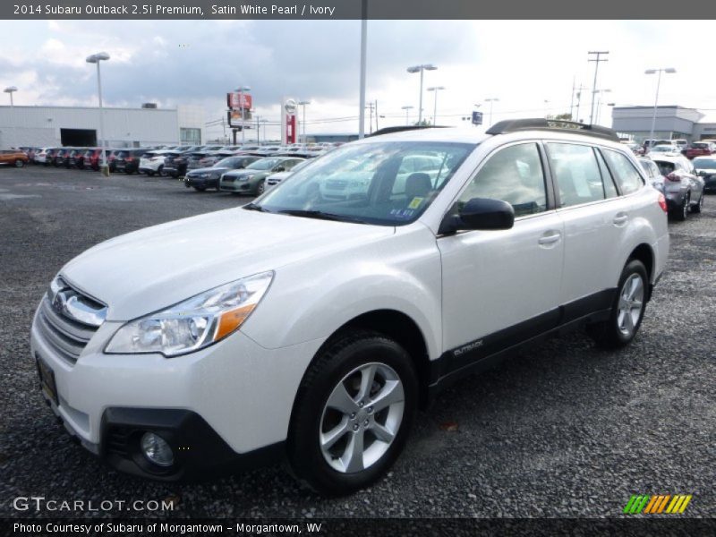 Satin White Pearl / Ivory 2014 Subaru Outback 2.5i Premium