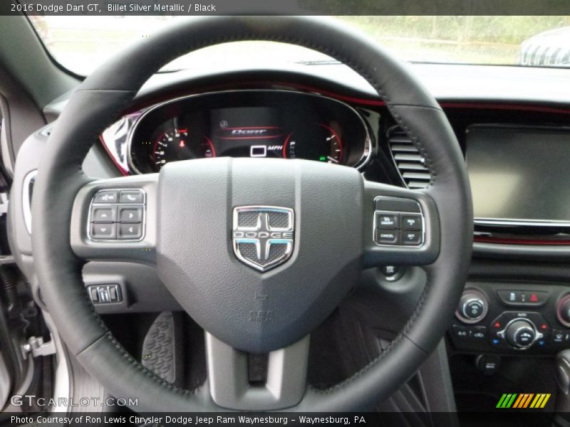Billet Silver Metallic / Black 2016 Dodge Dart GT