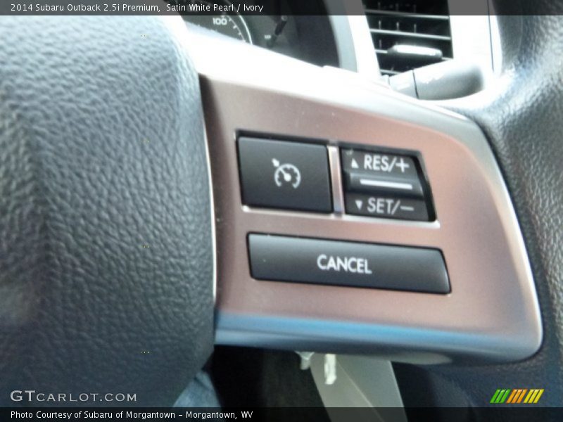 Satin White Pearl / Ivory 2014 Subaru Outback 2.5i Premium