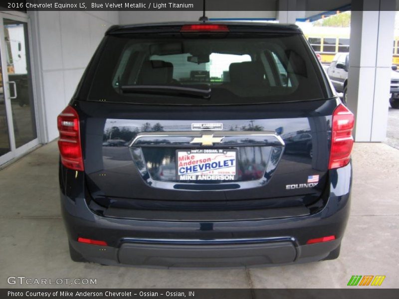 Blue Velvet Metallic / Light Titanium 2016 Chevrolet Equinox LS