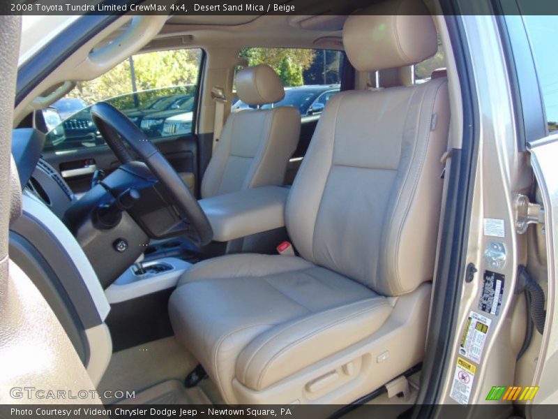 Front Seat of 2008 Tundra Limited CrewMax 4x4