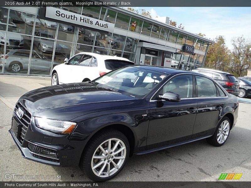 Moonlight Blue Metallic / Black 2016 Audi A4 2.0T Premium quattro