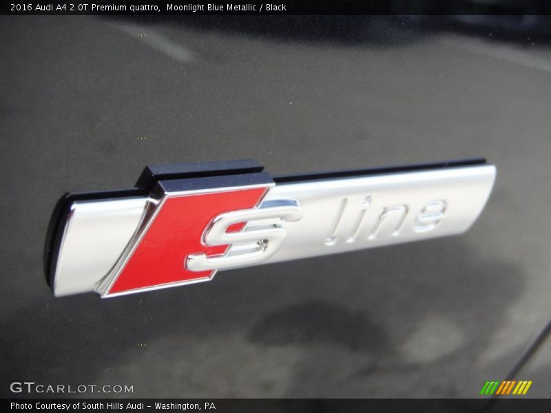 Moonlight Blue Metallic / Black 2016 Audi A4 2.0T Premium quattro