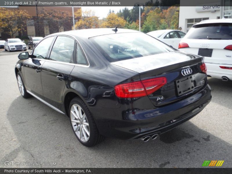 Moonlight Blue Metallic / Black 2016 Audi A4 2.0T Premium quattro