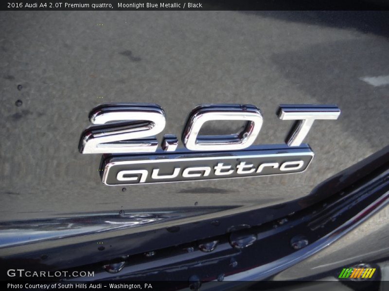 Moonlight Blue Metallic / Black 2016 Audi A4 2.0T Premium quattro