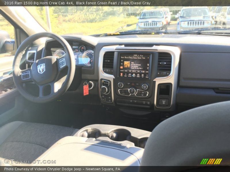 Black Forest Green Pearl / Black/Diesel Gray 2016 Ram 1500 Big Horn Crew Cab 4x4