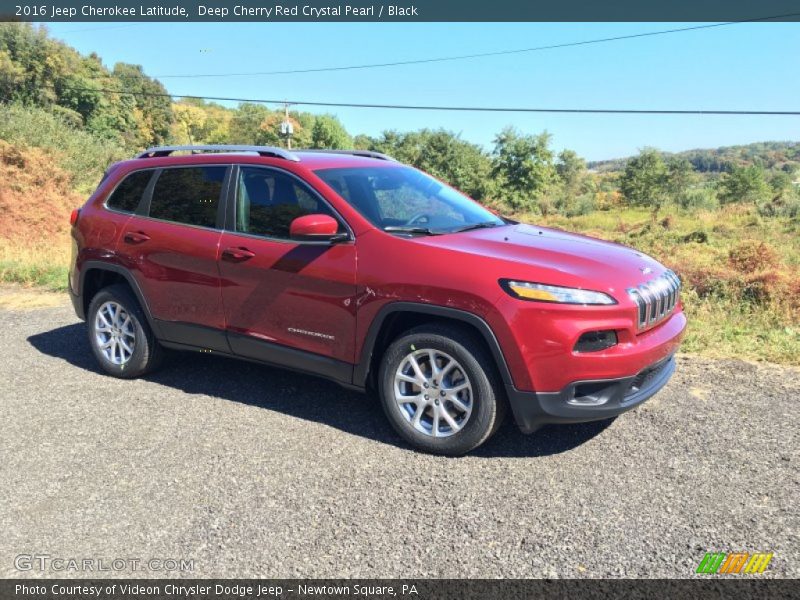 Deep Cherry Red Crystal Pearl / Black 2016 Jeep Cherokee Latitude