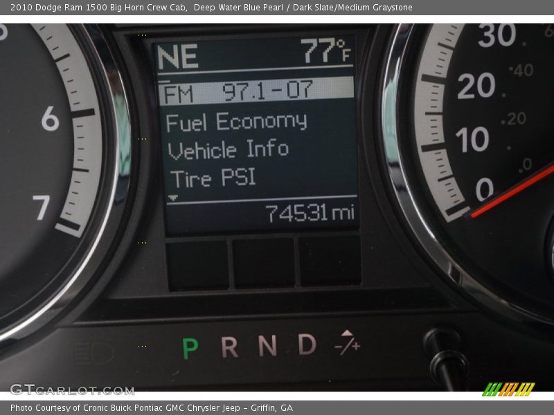 Deep Water Blue Pearl / Dark Slate/Medium Graystone 2010 Dodge Ram 1500 Big Horn Crew Cab