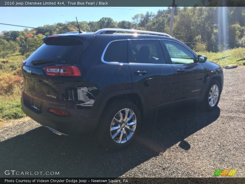 True Blue Pearl / Black 2016 Jeep Cherokee Limited 4x4