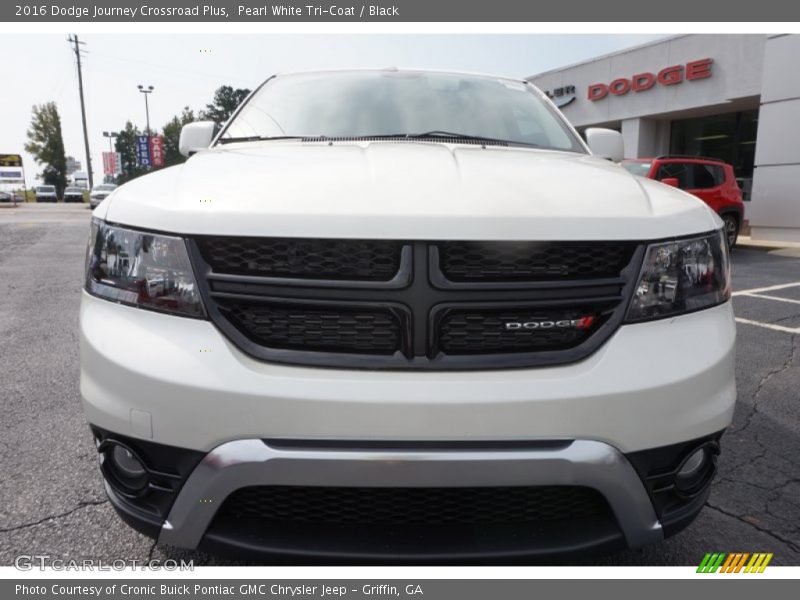 Pearl White Tri-Coat / Black 2016 Dodge Journey Crossroad Plus