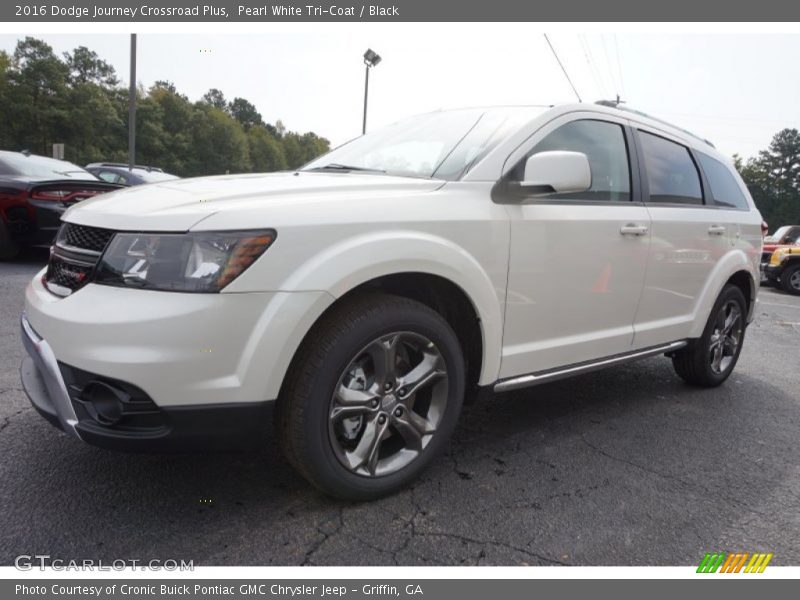 Pearl White Tri-Coat / Black 2016 Dodge Journey Crossroad Plus
