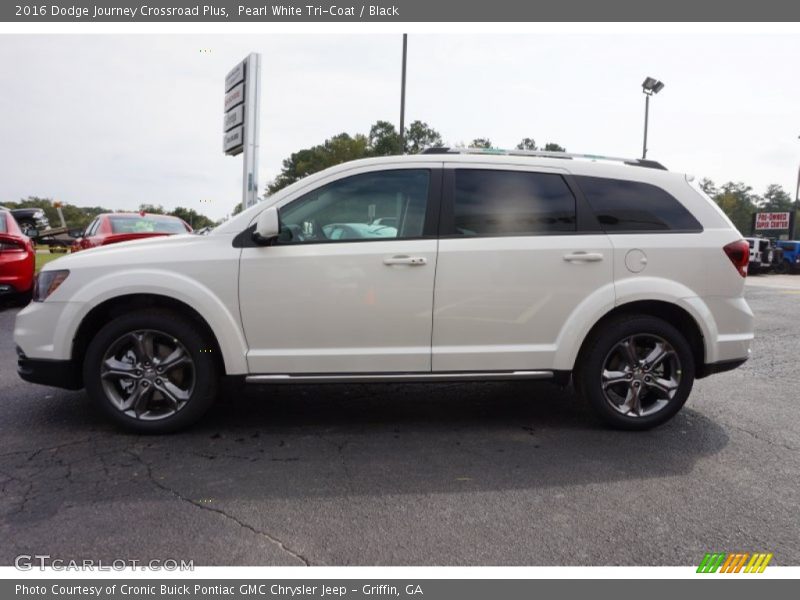 Pearl White Tri-Coat / Black 2016 Dodge Journey Crossroad Plus