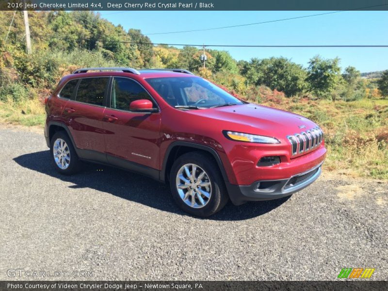 Deep Cherry Red Crystal Pearl / Black 2016 Jeep Cherokee Limited 4x4