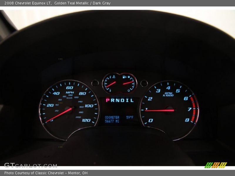 Golden Teal Metallic / Dark Gray 2008 Chevrolet Equinox LT