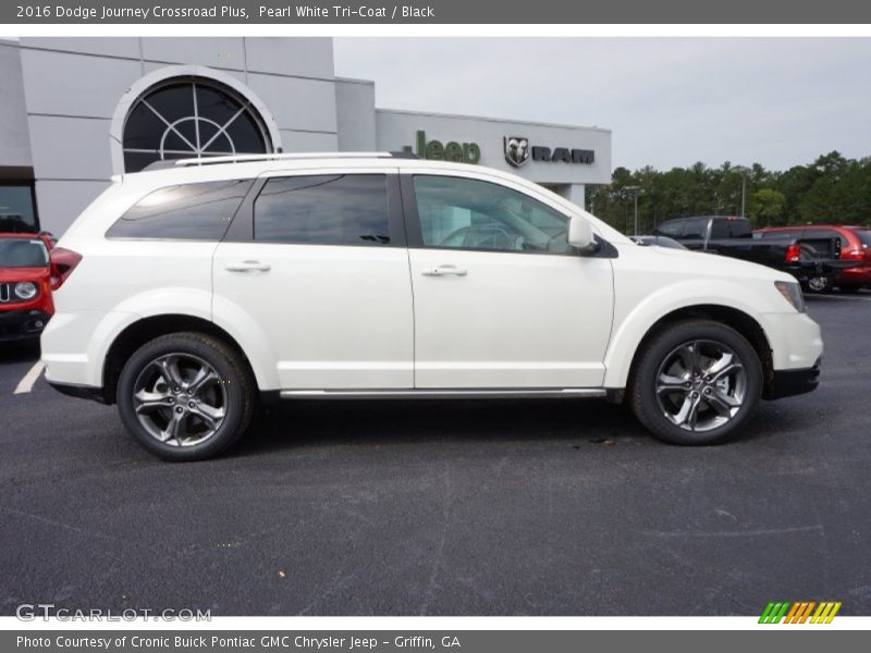 Pearl White Tri-Coat / Black 2016 Dodge Journey Crossroad Plus