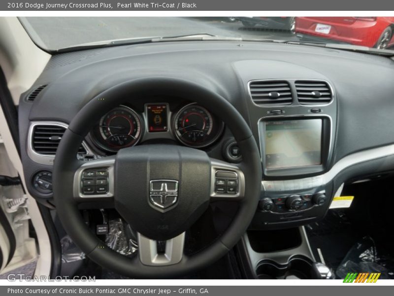 Pearl White Tri-Coat / Black 2016 Dodge Journey Crossroad Plus