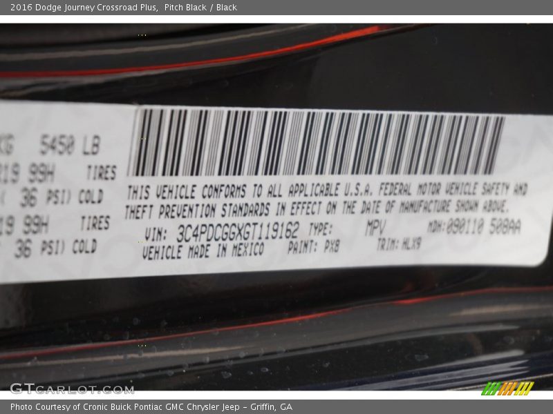 Pitch Black / Black 2016 Dodge Journey Crossroad Plus