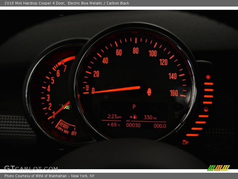 Electric Blue Metallic / Carbon Black 2016 Mini Hardtop Cooper 4 Door