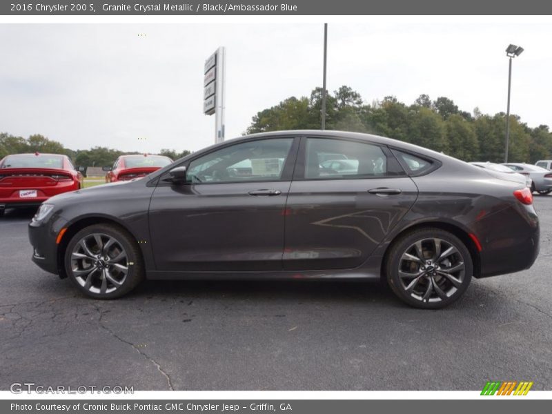 Granite Crystal Metallic / Black/Ambassador Blue 2016 Chrysler 200 S