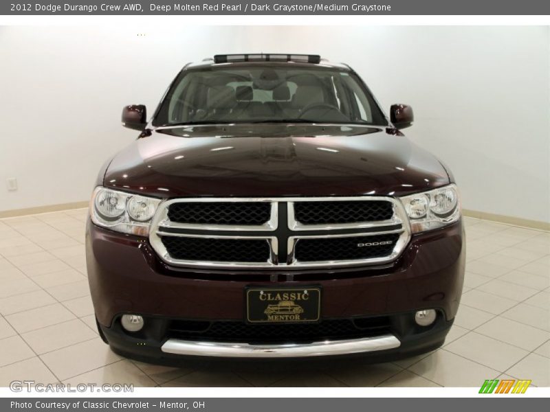 Deep Molten Red Pearl / Dark Graystone/Medium Graystone 2012 Dodge Durango Crew AWD