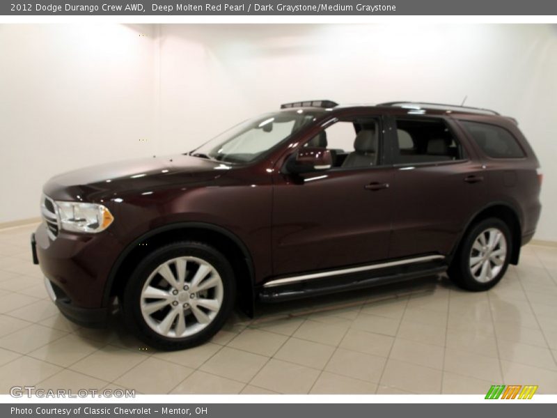 Deep Molten Red Pearl / Dark Graystone/Medium Graystone 2012 Dodge Durango Crew AWD