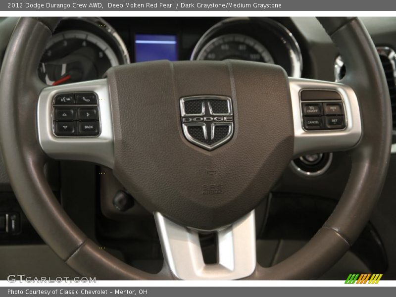 Deep Molten Red Pearl / Dark Graystone/Medium Graystone 2012 Dodge Durango Crew AWD