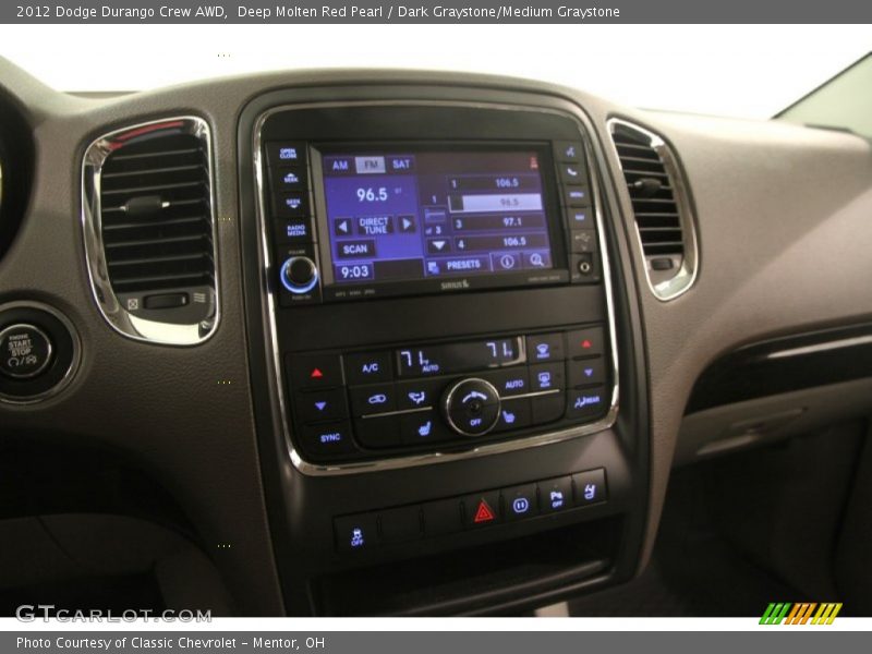 Deep Molten Red Pearl / Dark Graystone/Medium Graystone 2012 Dodge Durango Crew AWD