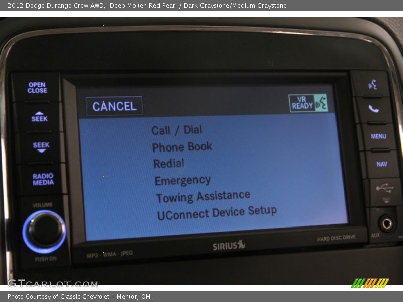 Deep Molten Red Pearl / Dark Graystone/Medium Graystone 2012 Dodge Durango Crew AWD