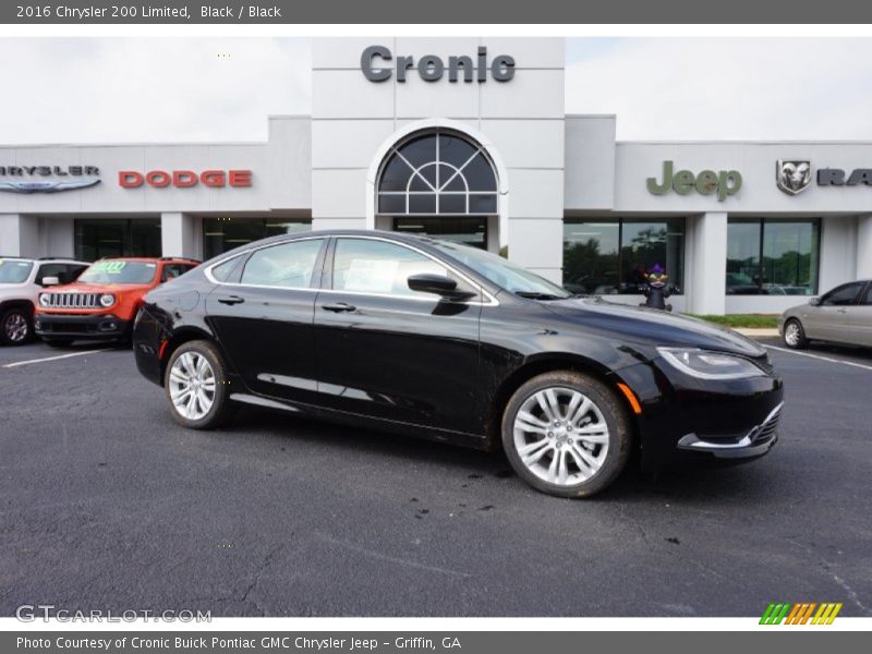 Black / Black 2016 Chrysler 200 Limited