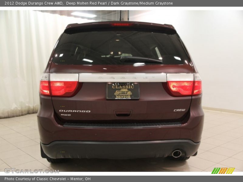 Deep Molten Red Pearl / Dark Graystone/Medium Graystone 2012 Dodge Durango Crew AWD