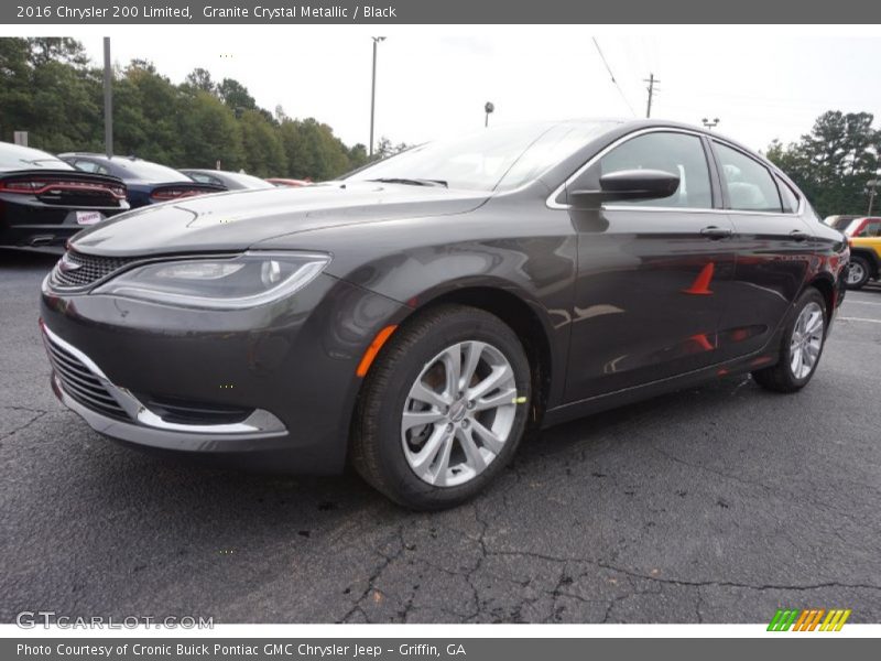 Granite Crystal Metallic / Black 2016 Chrysler 200 Limited