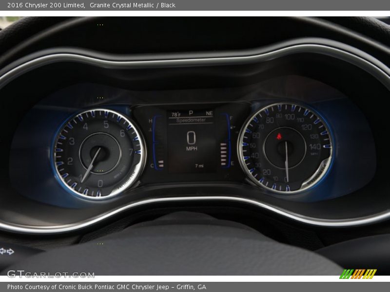 Granite Crystal Metallic / Black 2016 Chrysler 200 Limited