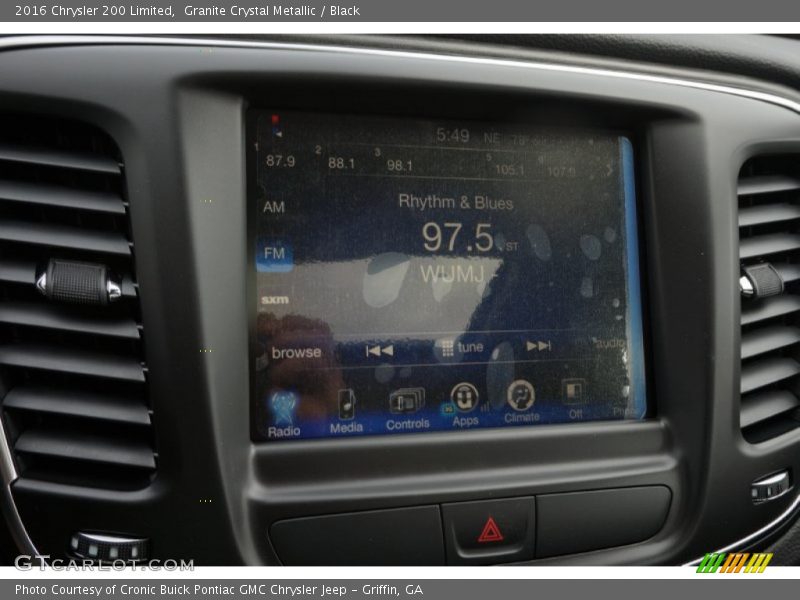 Granite Crystal Metallic / Black 2016 Chrysler 200 Limited