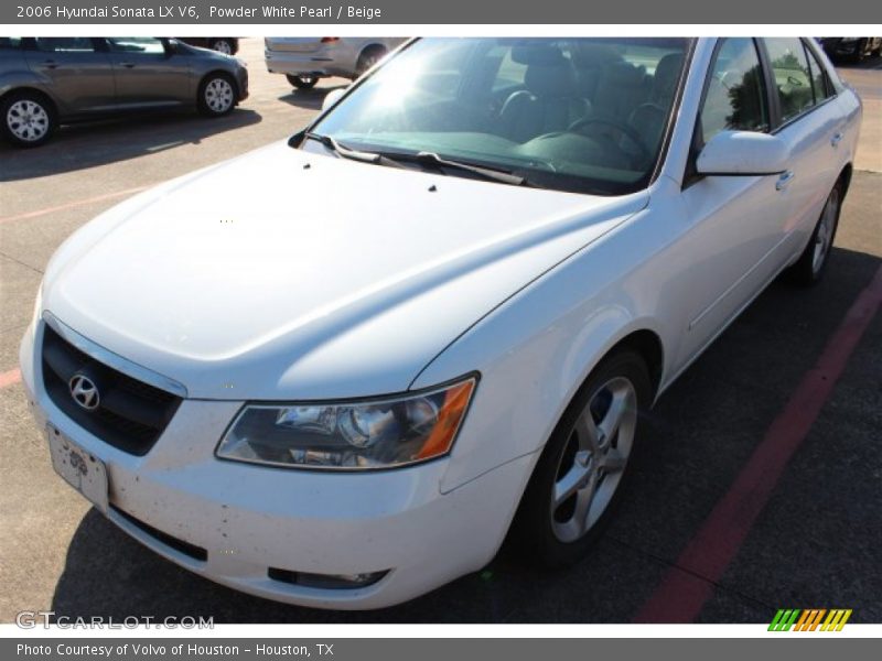 Powder White Pearl / Beige 2006 Hyundai Sonata LX V6