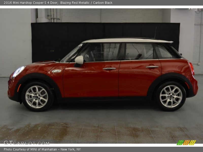 Blazing Red Metallic / Carbon Black 2016 Mini Hardtop Cooper S 4 Door