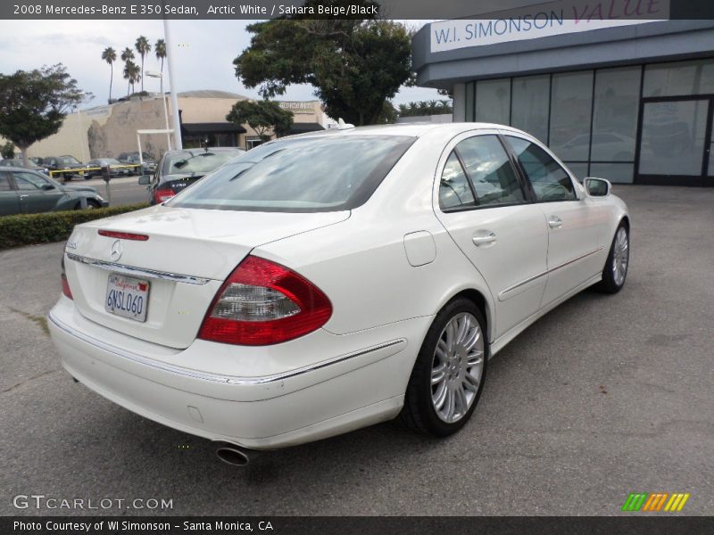 Arctic White / Sahara Beige/Black 2008 Mercedes-Benz E 350 Sedan